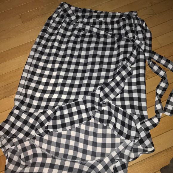 Fourteenth Place high low gingham plaid Skirt S - Picture 5 of 7